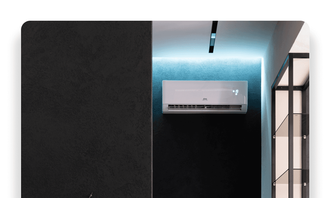 Wall-mounted air conditioning unit after installation